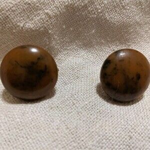 Brownish green bakelite earrings